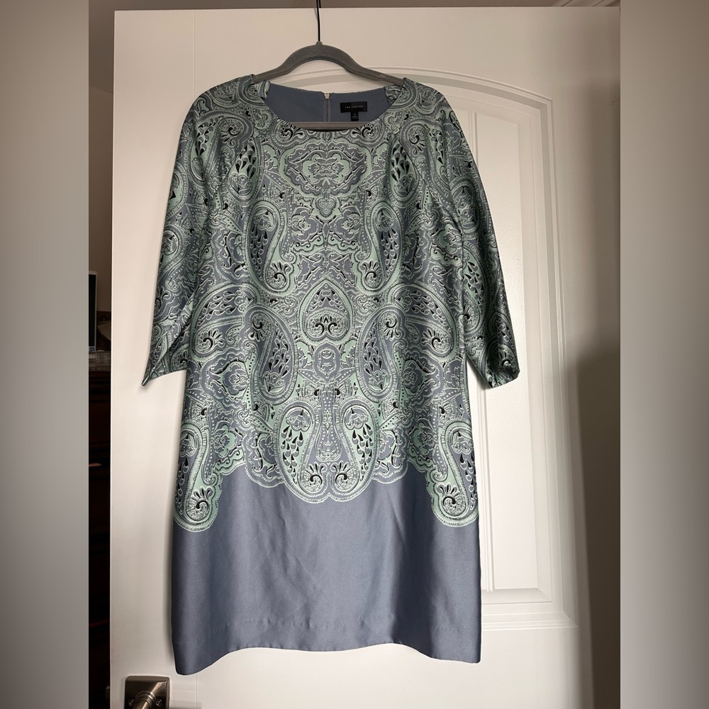 The Limited Paisley Dress in Blue and Mint